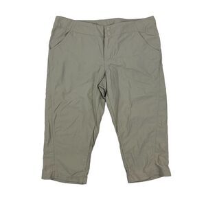 COLUMBIA PFG Suncast Capri Pant Fossil Beige Size Medium 100% Nylon 1538061